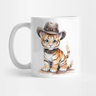 Bengal Tiger Wearing a Cowboy Hat Mug